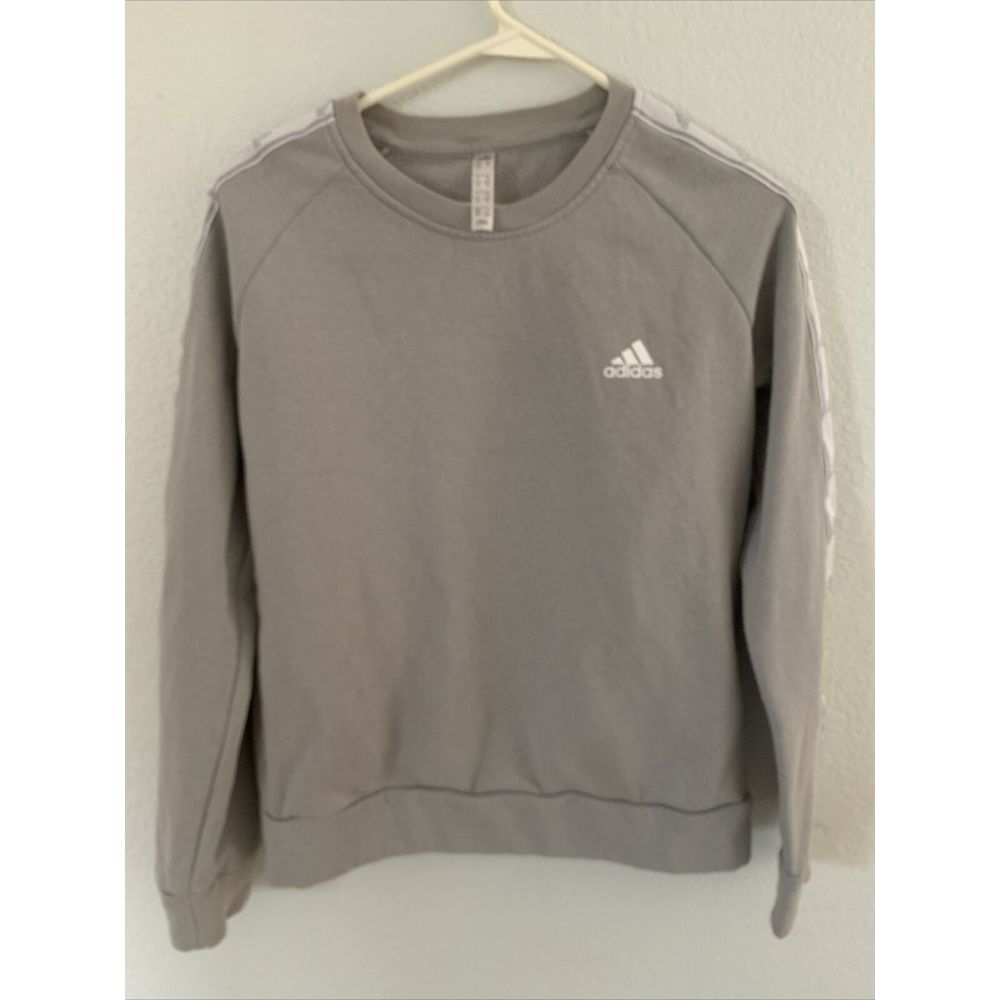 Womens M Gray and White Adidas Sweatshirt